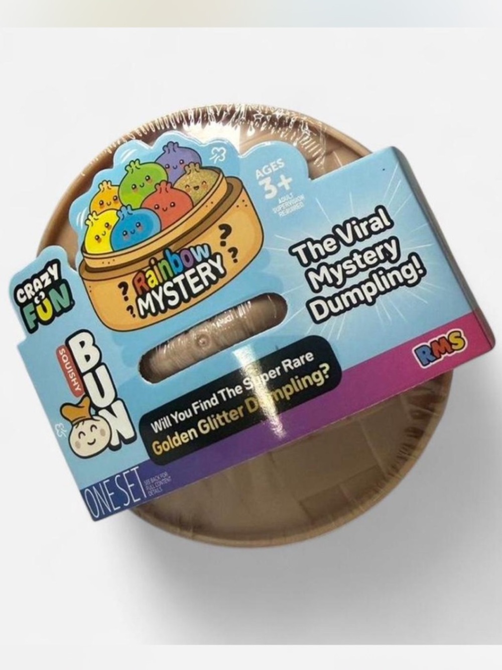 Tik Tok Viral NEW SEALED RAINBOW MYSTERY Squishy Bun Dumpling Golden Glitter
